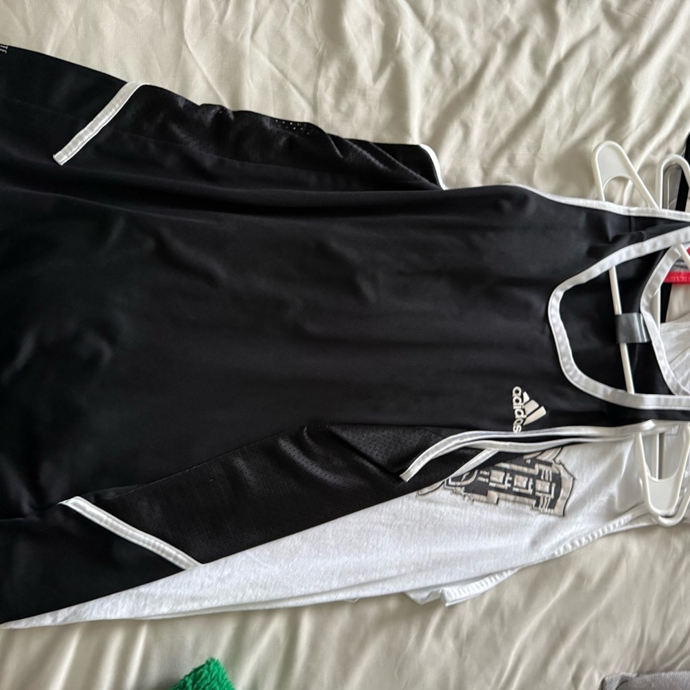 Adidas Black and White Athletic Tank Top